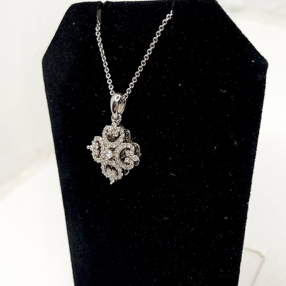 Sterling Silver Diamond Pendant Necklace (1/3 ct. tw.) - Picture 10 of 16